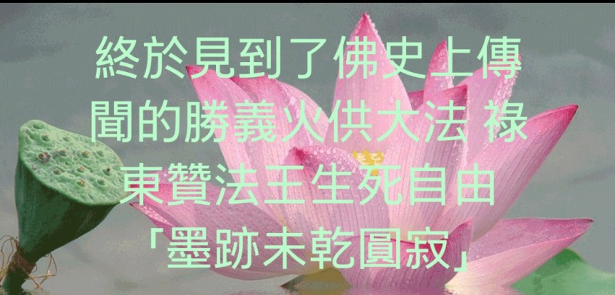 終於見到了佛史上傳聞的勝義火供大法 祿東贊法王生死自由 「墨跡未乾圓寂」