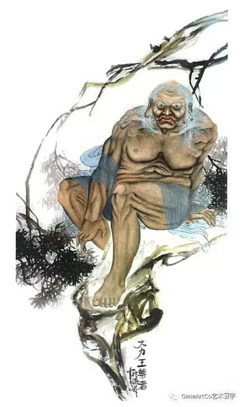 維摩說妙門 義雲高大師游絲派水墨畫