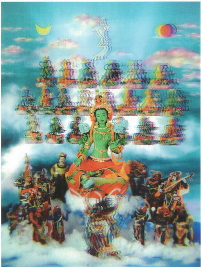 第一幅立體唐卡西方三聖