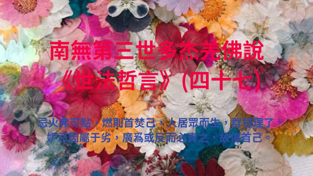 南無第三世多杰羌佛說《世法哲言》(四十七)